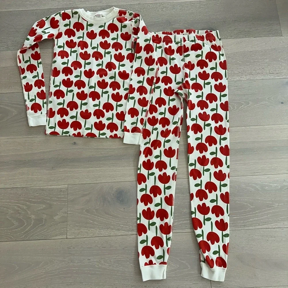 Hanna Andersson Tulip Long John Pj Pajama Set Size 14-16